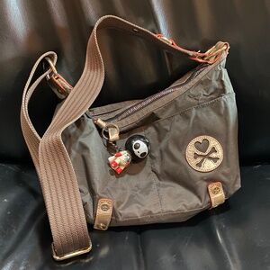 Rare Vintage Tokidoki slouchy shoulder bag purse with punk character charm.